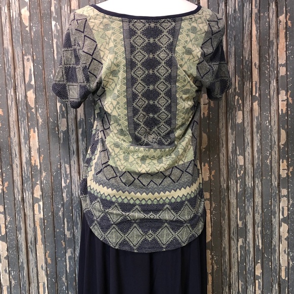 Lucky Brand Aztec Style Blue / Green Top - Picture 5 of 8